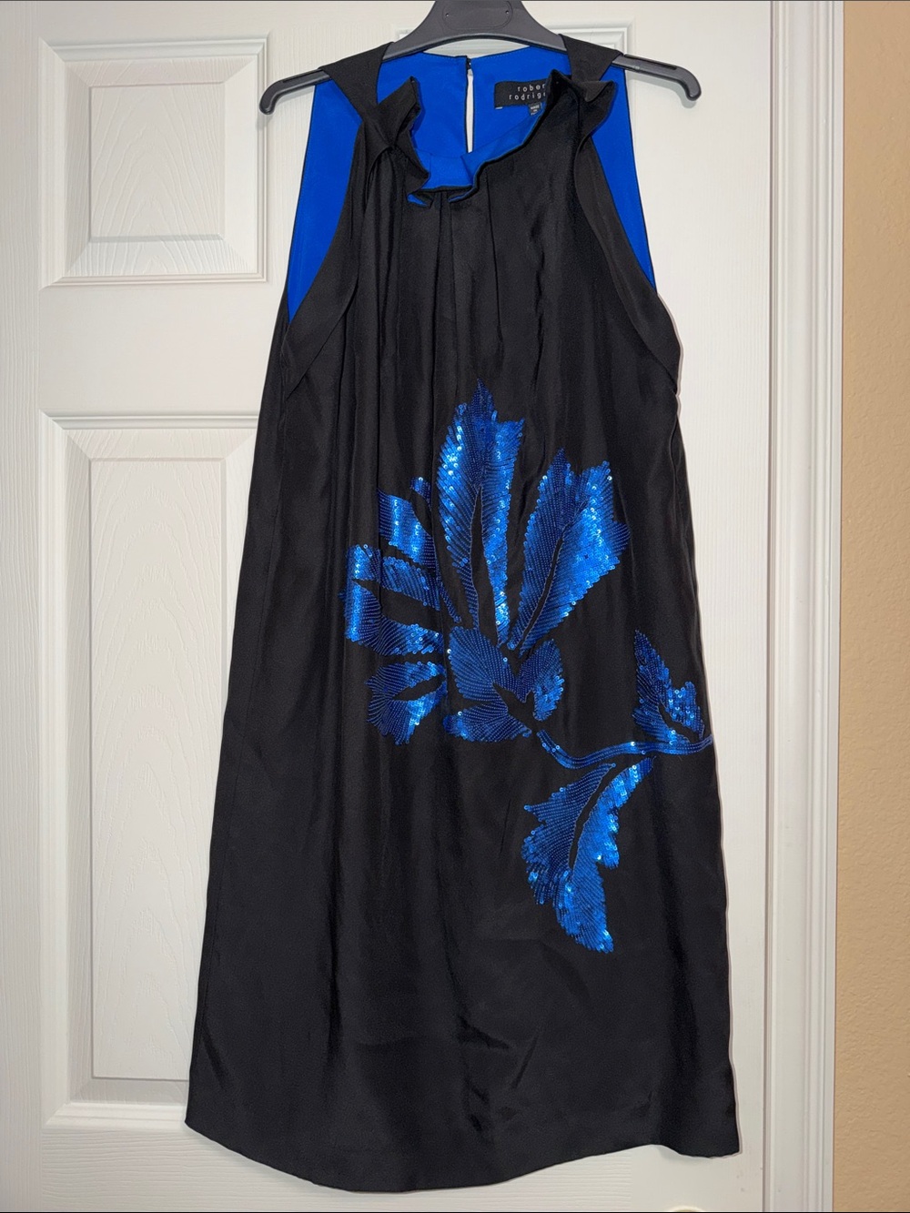 Robert Rodriguez Silk Floral Sequin Dress